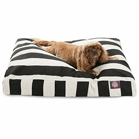 RIVER SOAP CO MajesticPet  29 x 36 in. Vertical Stripe Rectangle Pet Bed, Black MA331147